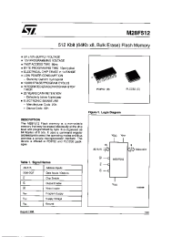 Datasheet M28F256-15XB6TR manufacturer STMicroelectronics